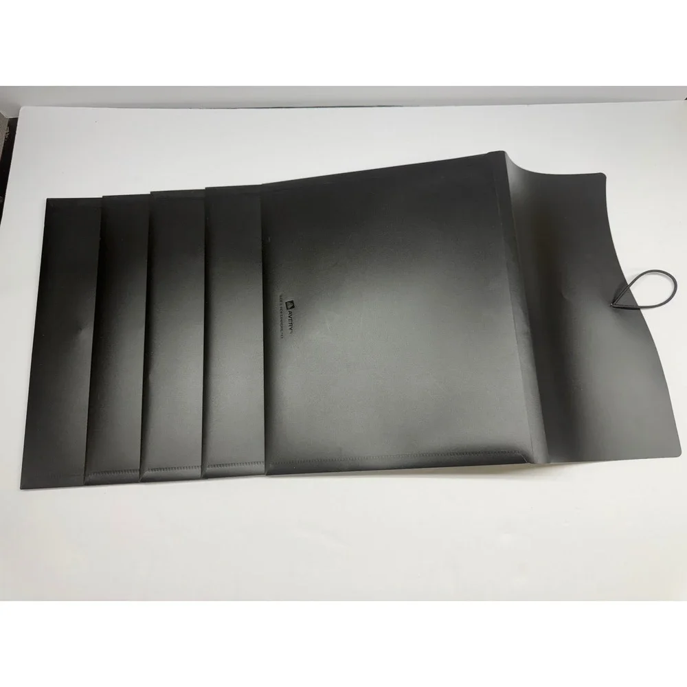 Avery Slide & View Expanding File 6 Pocket Black Document Organizer 73500